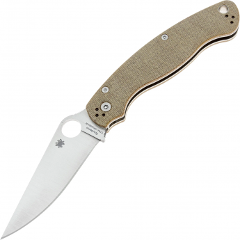 Складной нож SPYDERCO MILITARY 2 сталь Cru-Wear, рукоять Brown Canvas Micarta